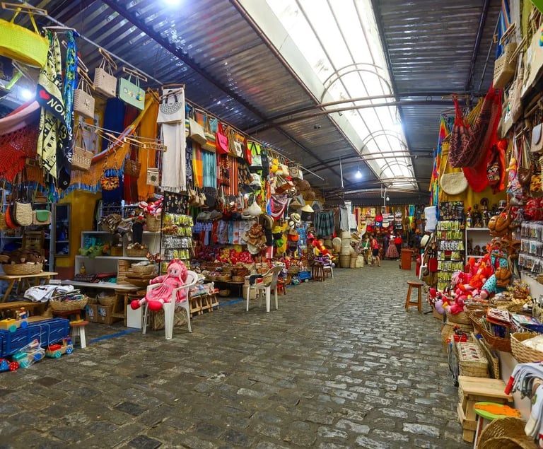 Mercado de artesanato.