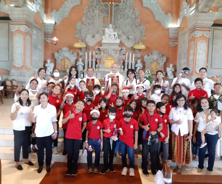 Koor Sekami Tuka di Gereja Yesus Gembala Baik Hari Anak Misioner 2023