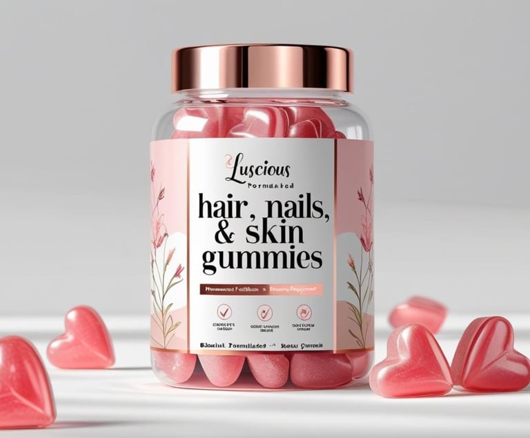 hair skin nails biotin gummies