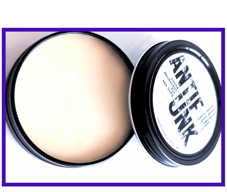 photo of a 2-oz tin of ANTIFunk cream deodorant