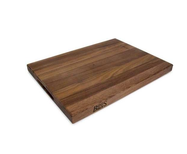 John Boos walnut wood reversible cutting board, non-toxic and antimicrobial