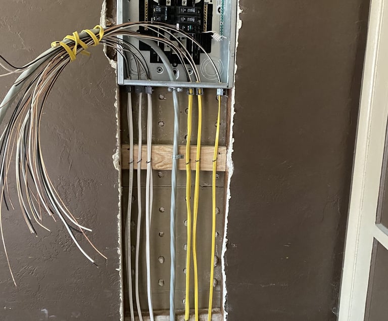 New electric panel wiring
