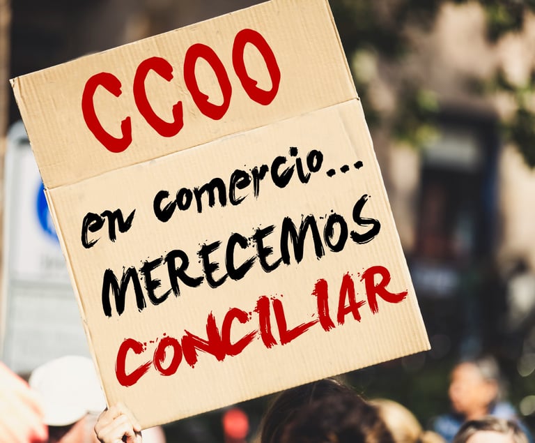 Cartel: CCOO en comercio merecemos conciliar