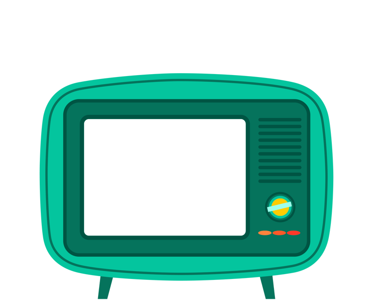 image of a mid century modern tv