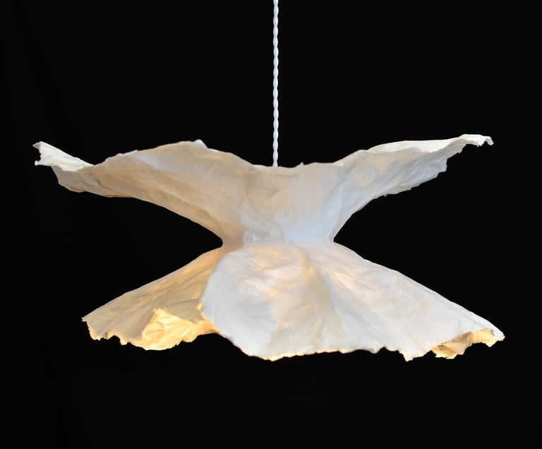 sculpture papier lumineuse 