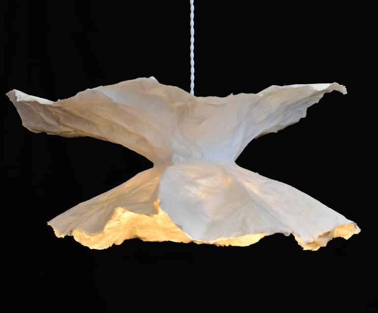 sculpture papier lumineuse 