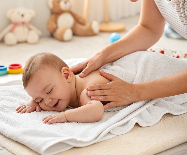 la routine de massage bébé