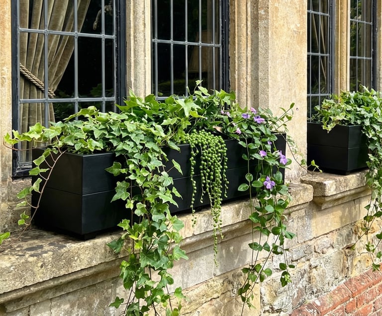 Window box flower planter made to size painted in colour bespoke size trough planter