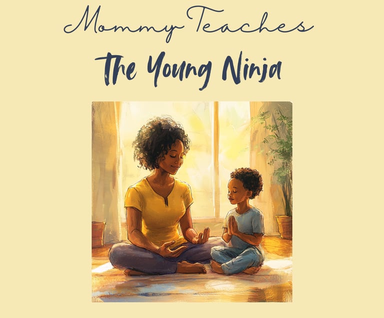 Sitting with his Mommy, this young boy is learning how to meditate and find comfort for himself.