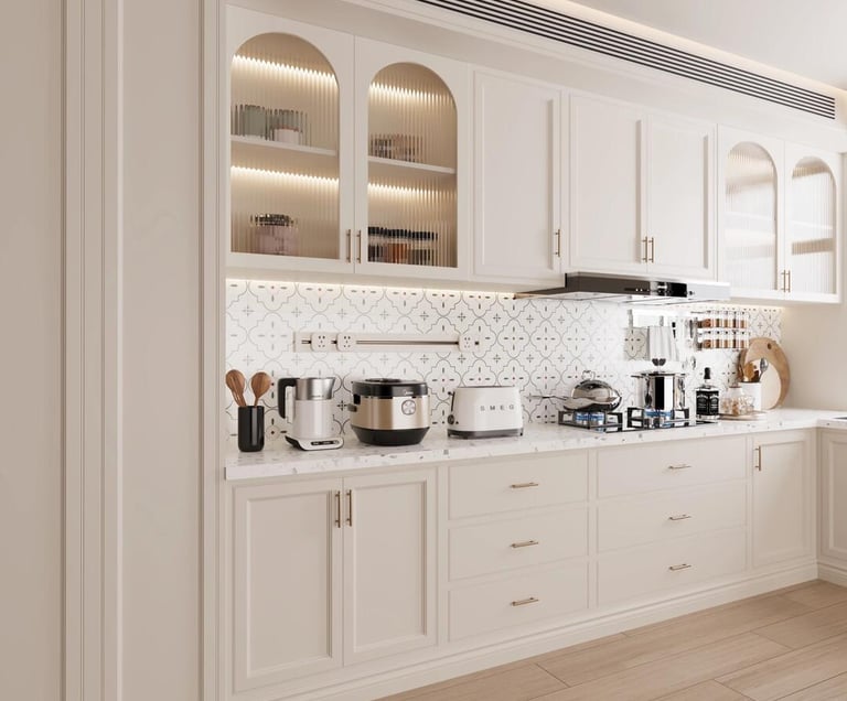 Classic shaker style with flexible finish options for residential projects.