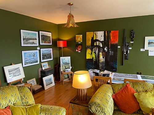 image of display of art