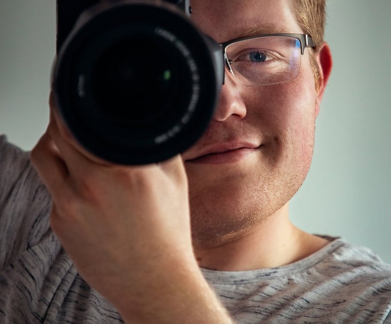 A photographer taking a portrait 