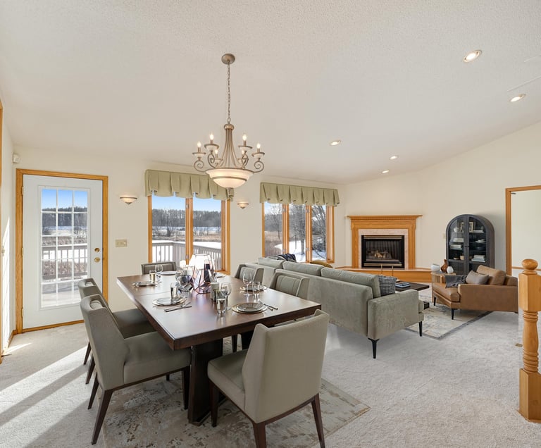 Virtual Staged Image of a Dining Room