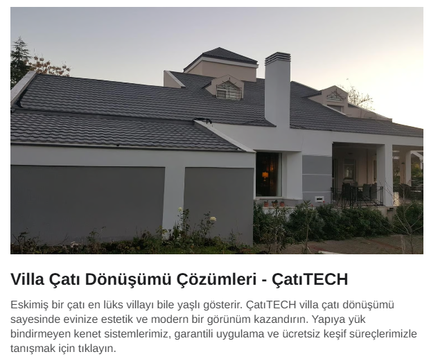 Villa dönüşümü çatıdan başlar