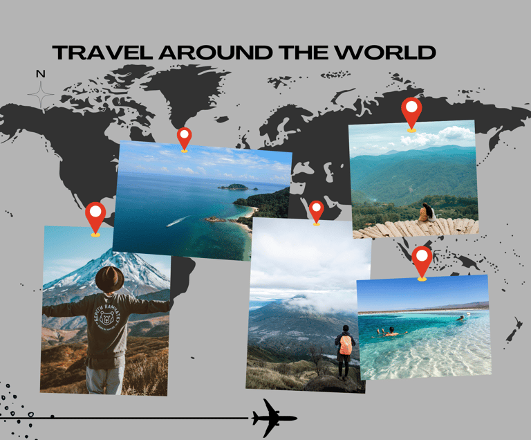 a map of the world with a map of the world