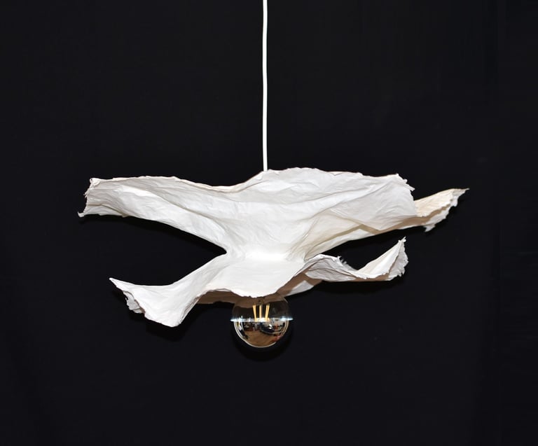 fleur suspension papier luminaire sète