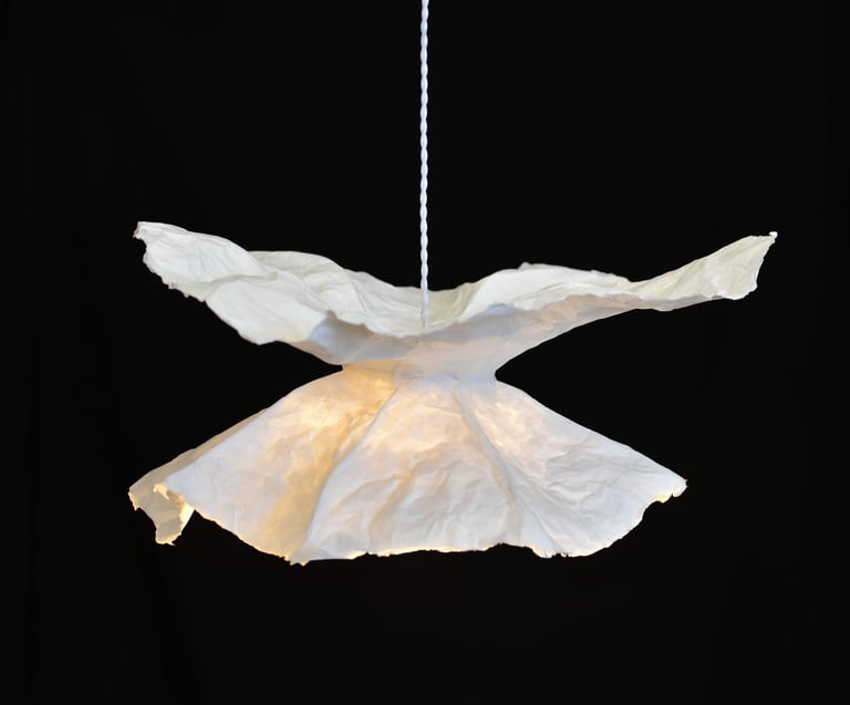 sculpture papier lumineuse 