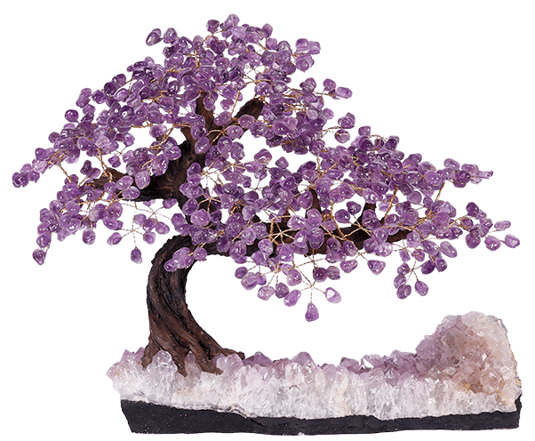 arvore bonsai de pedra ametista