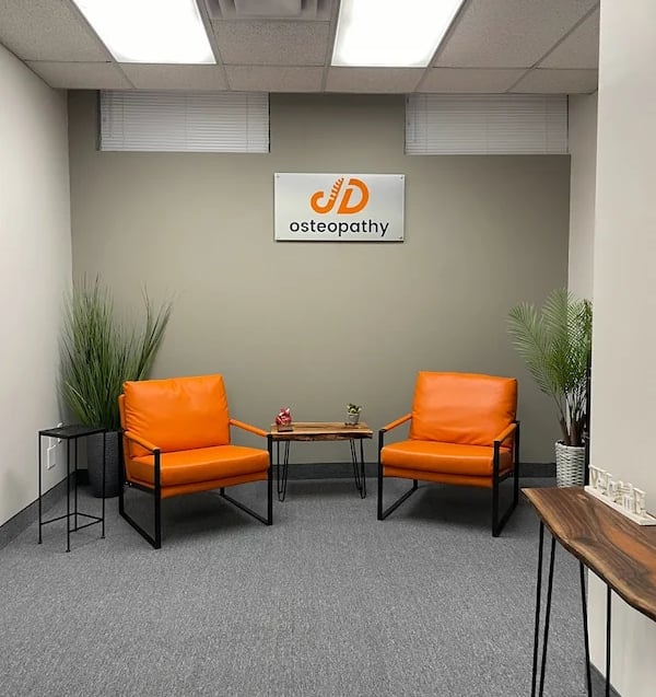 Photo of JD Osteopathy Mississauga waiting room at 5025 Orbitor Drive, Building 1 - Suite 101