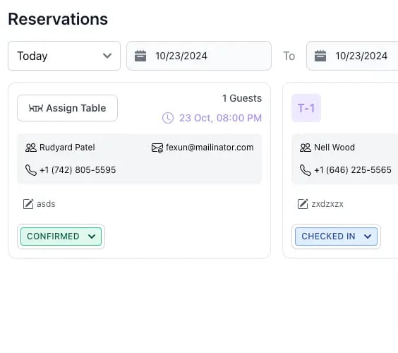 Table reservation for restaurant cloud pos in SriLanka