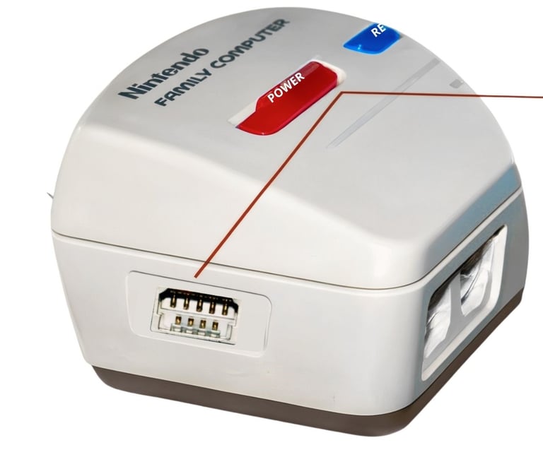 Porta de Expansão (Expansion Port) conector ao lado esquerdo do "console"