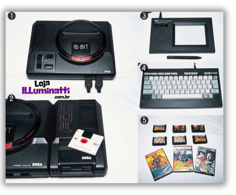 Mega Drive e seus acessorios