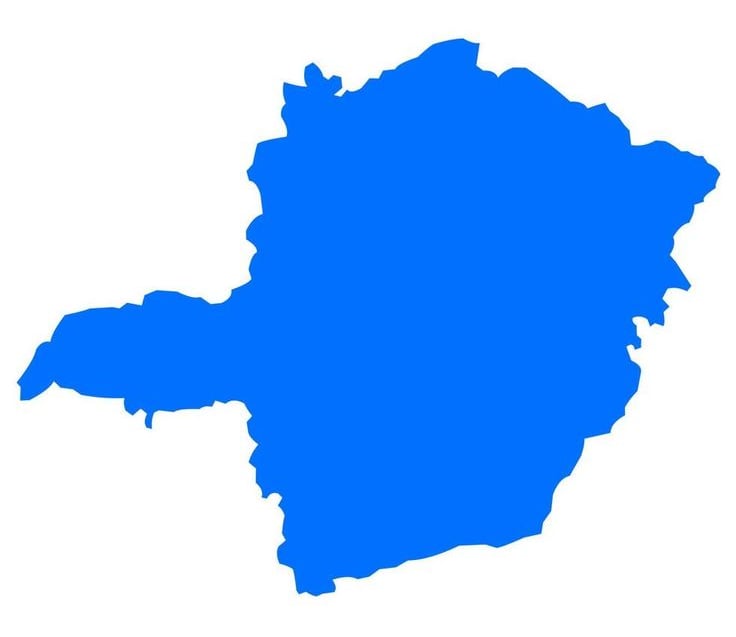 Mapa de Minas Gerais indicando atuação em serviços elétricos residenciais e comerciais