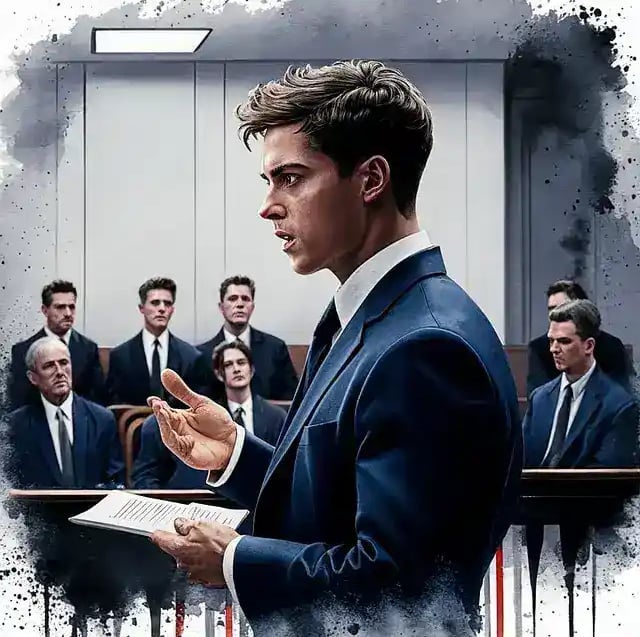 a man in a suit and tie is holding a piece of paper