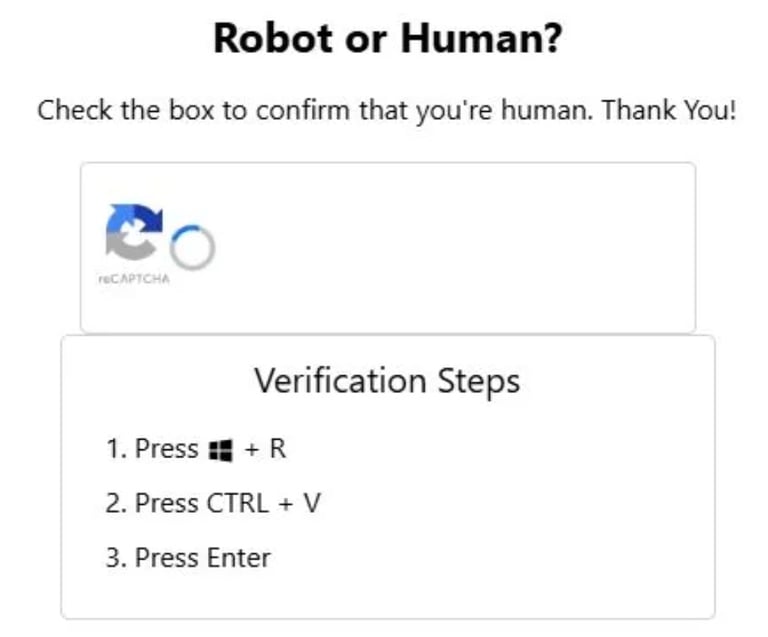 Fake CAPTCHA