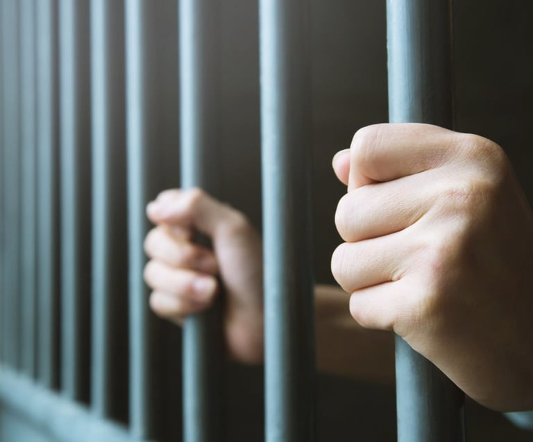 hands on jail cell bars
