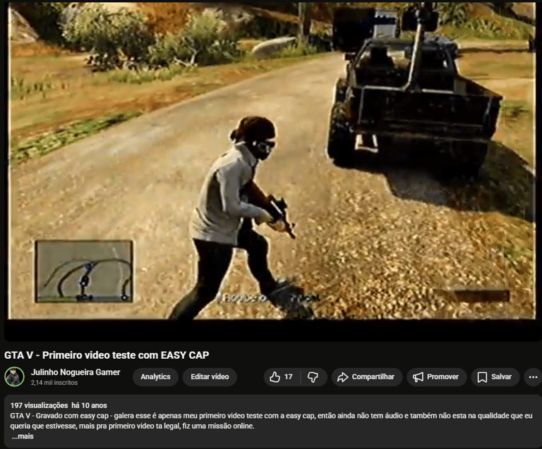 primeiro video do canal