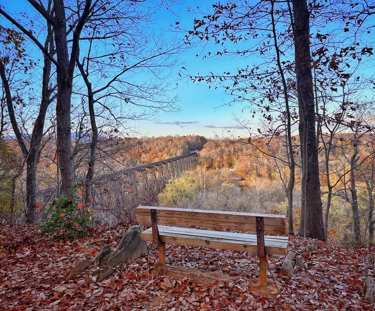 panoramic viewpoint of James river at riverside park lynchburg va