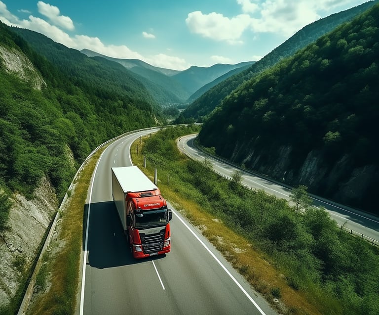 cargo truck on the highway