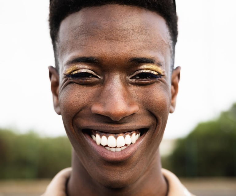 a man with a smile on his face