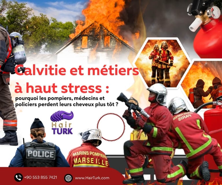 Calvitie et métiers à haut stress : pourquoi les pompiers et policiers perdent leurs cheve