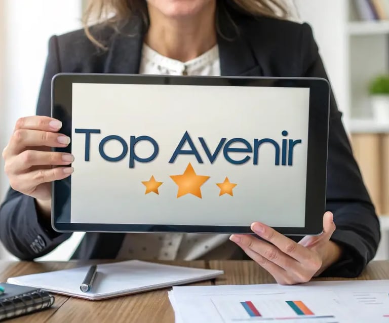 une femme tenant une tablette avec une tablette et une tablette avec un niveau supérieur
