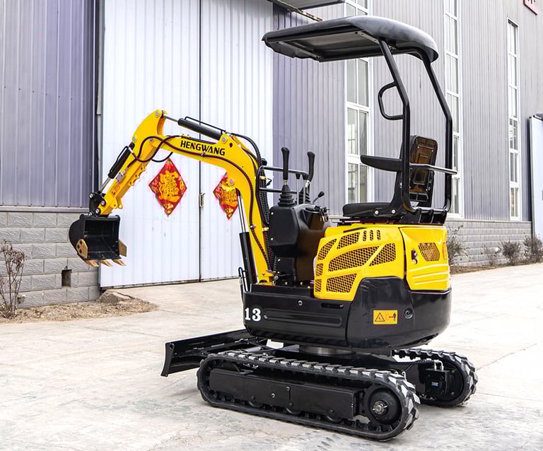 Brand New 1000kg HW-13W Crawler Excavator back view image