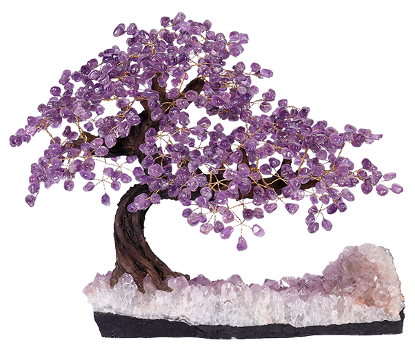 arvore bonsai de pedra ametista