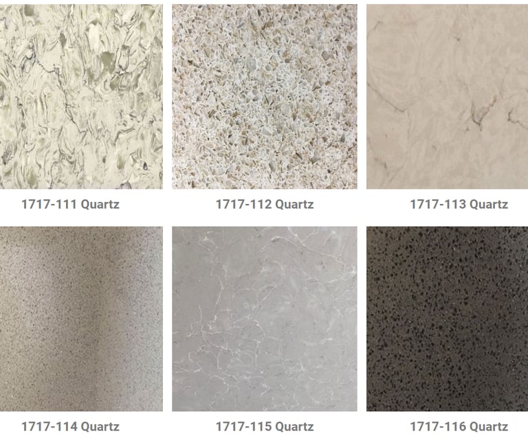 a variety of different types of granite countertops