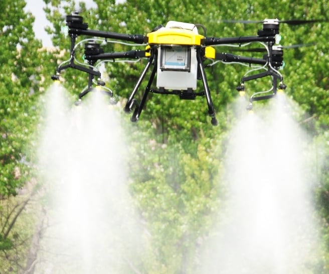 Fumigación con drones agricolas