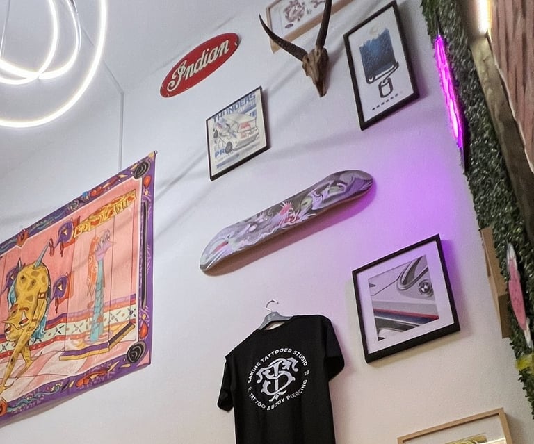 Tattoo and body piercing studio in Vagos, Aveiro.