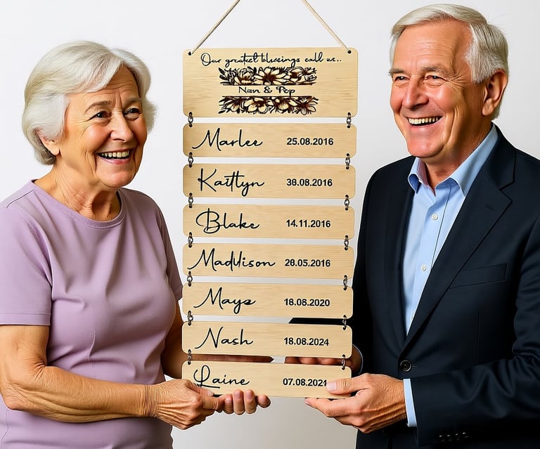 Give the Grandparents something to remind them when the Grandkids birthdays are.