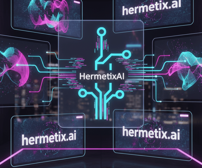 AI tools creating consistent brand visuals for digital entrepreneurs — HermetixAI blog image.