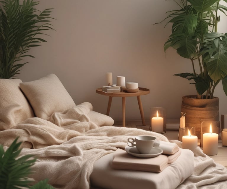 A warm cup of tea beside a stack of books.