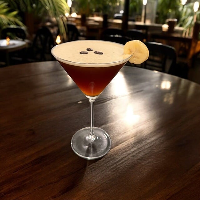 Cafe Tropic banana espresso cocktail by Kelsie Bender