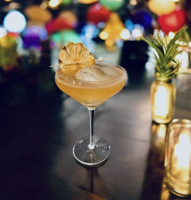 Tropic Gold pineapple spice cocktail by Kelsie Bender