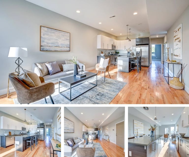 Professional real estate photography showcasing a modern open-concept. 