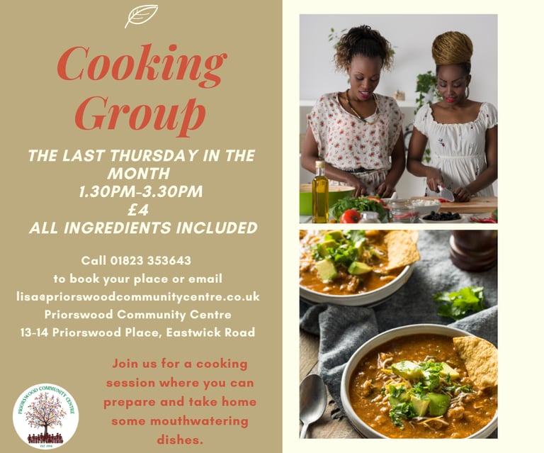 a group of people are cooking in a cooking group