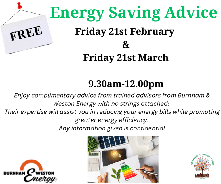a flyer for a energy saving event