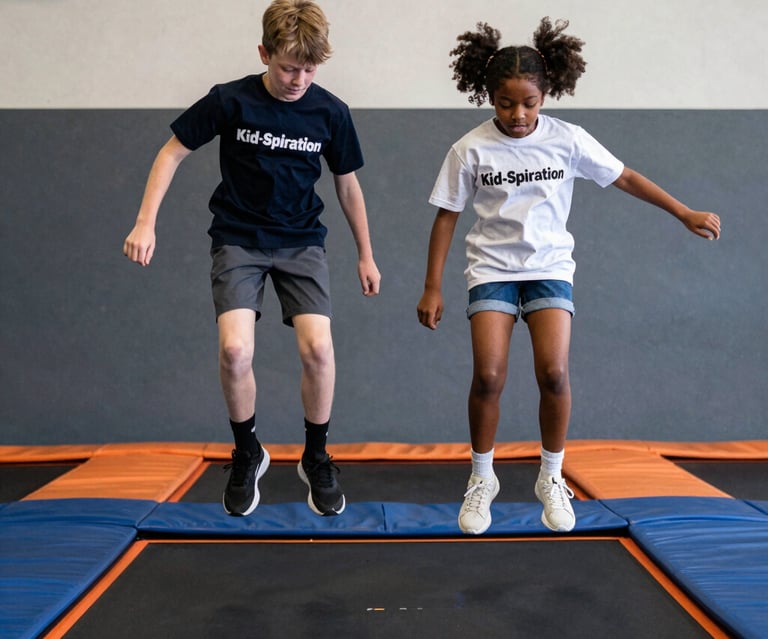 A vibrant display of colorful custom t-shirts with bold, playful designs hanging on a rustic wooden rack.